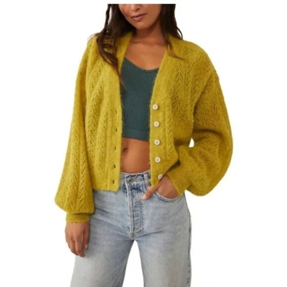 ⭐️SALE⭐️ Free People Amelia Cardi NWOT L - Picture 2 of 7